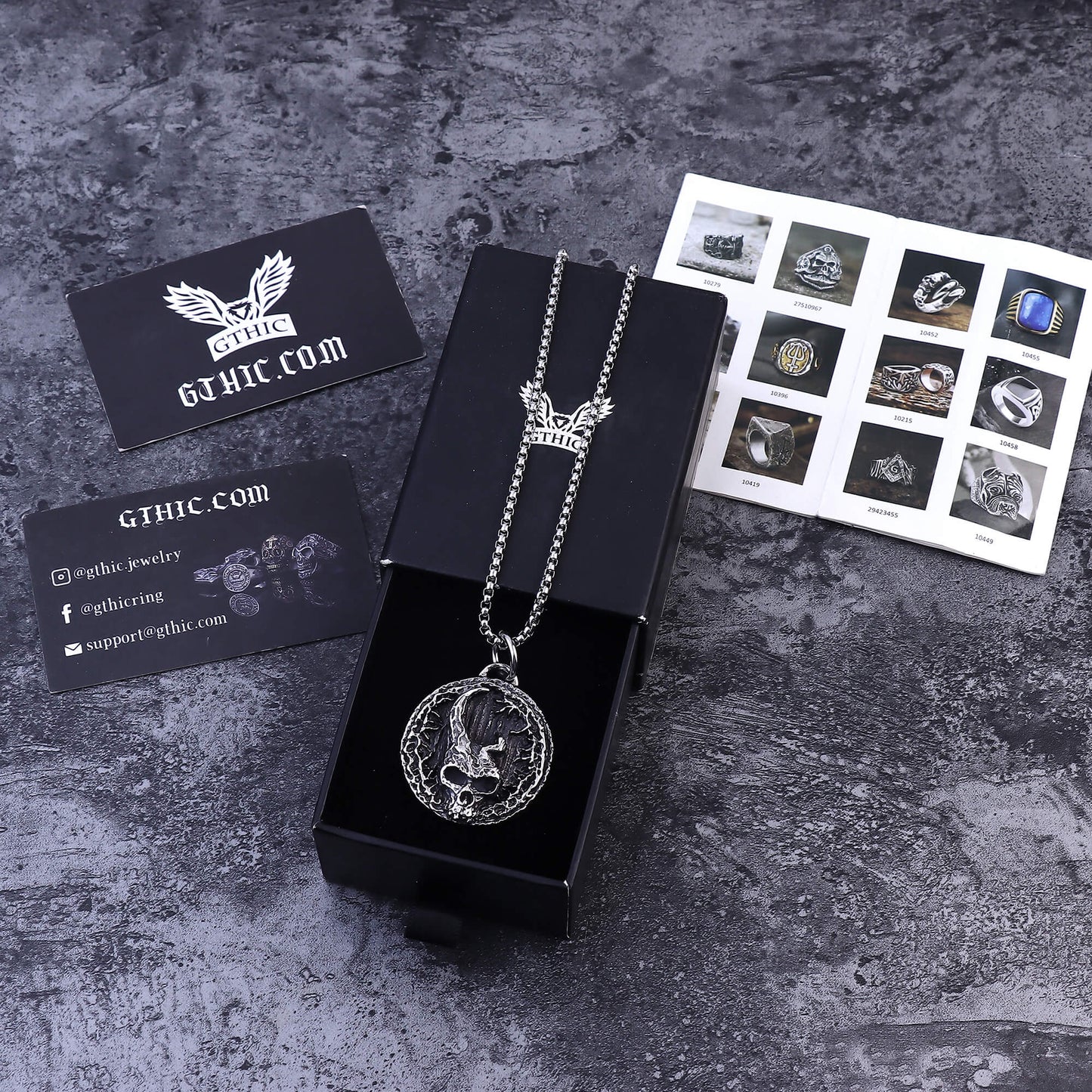 Horned Skull Stainless Steel Pendant