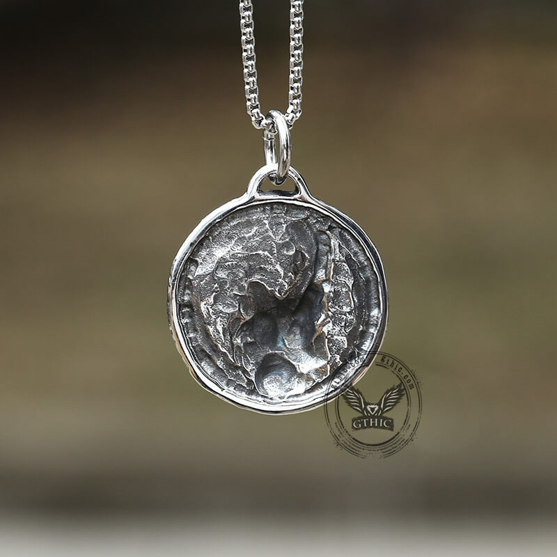 Horned Skull Stainless Steel Pendant