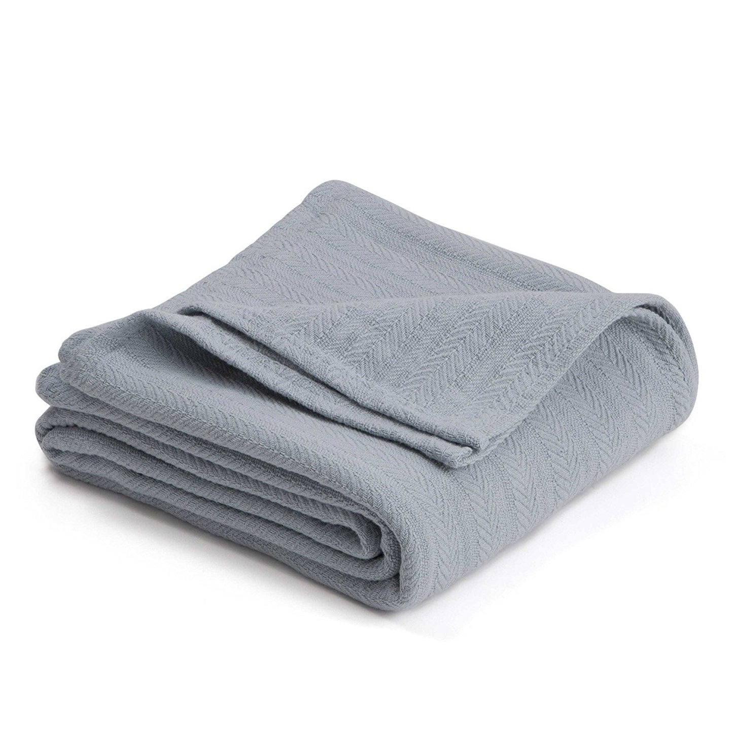 Homvare Full/Queen Super Soft Cotton Basket Weave Blanket/Throw 90" x 90"