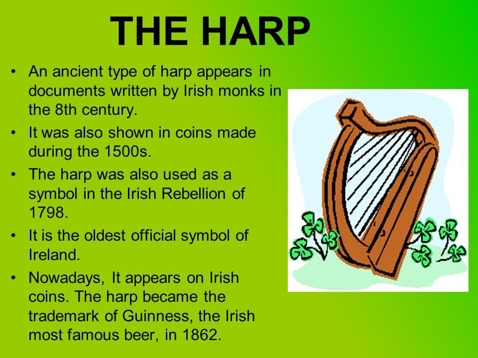 Golden Celtic Harp Necklace