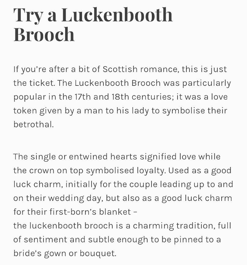 Traditional Scottish Luckenbooth Brooch