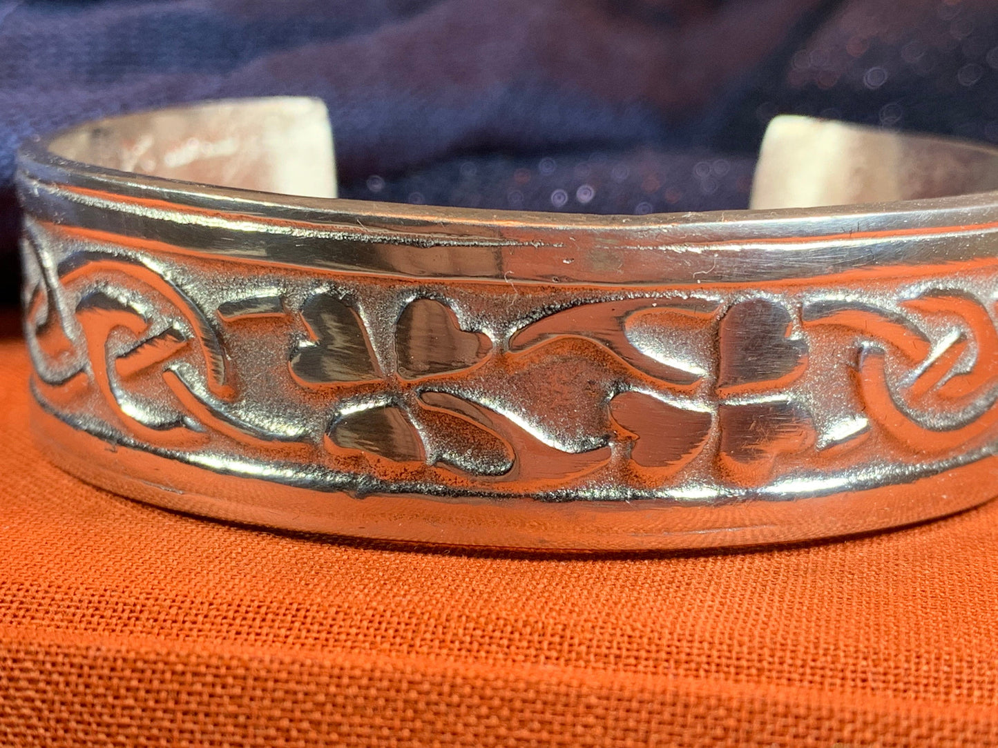 Irish Shamrock Cuff Bracelet