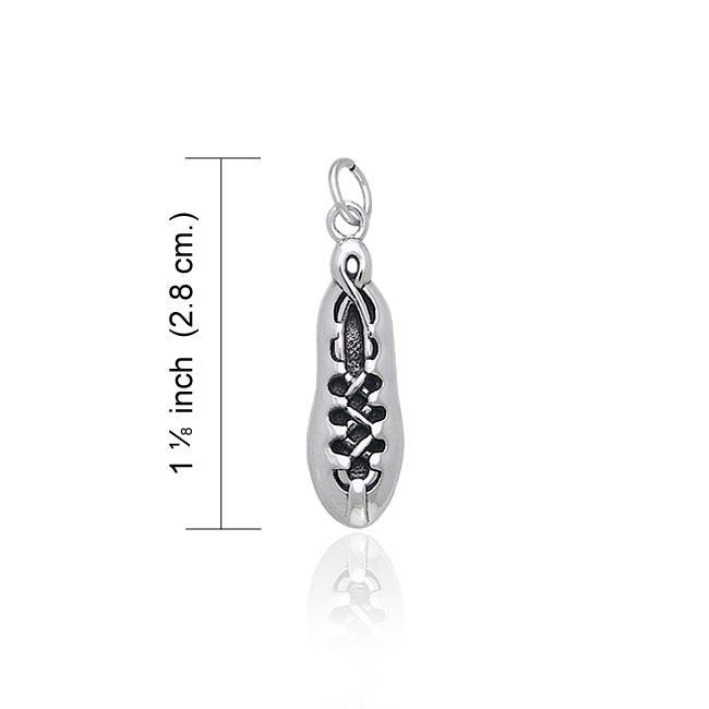 Irish Dance Shoe Silver Necklace