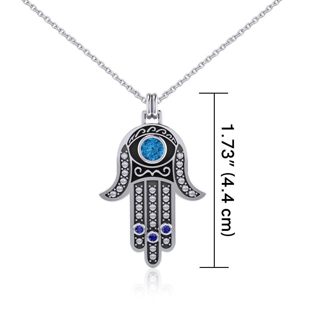 Blue Dream Hamsa Hand Necklace