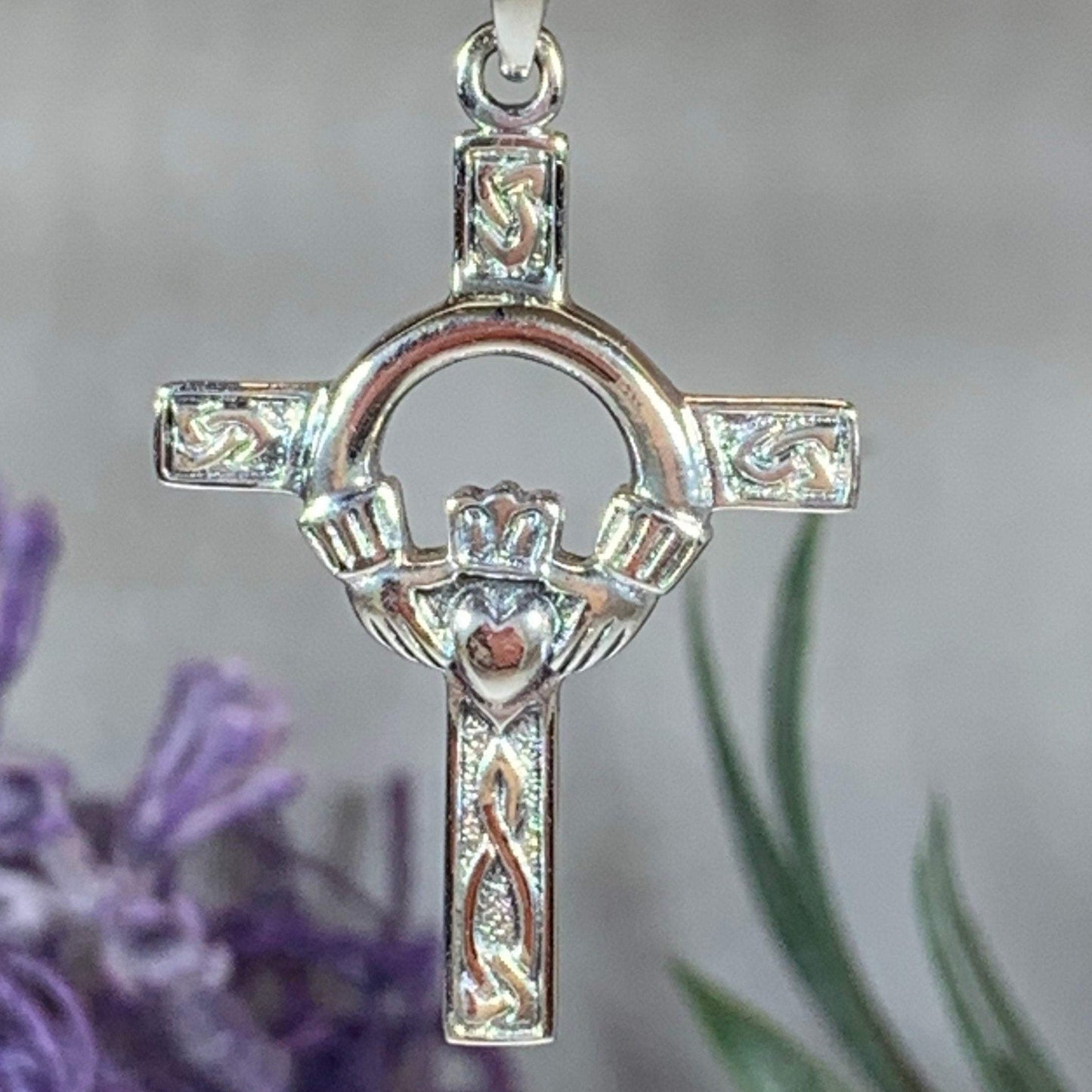Fineen Claddagh Cross Necklace