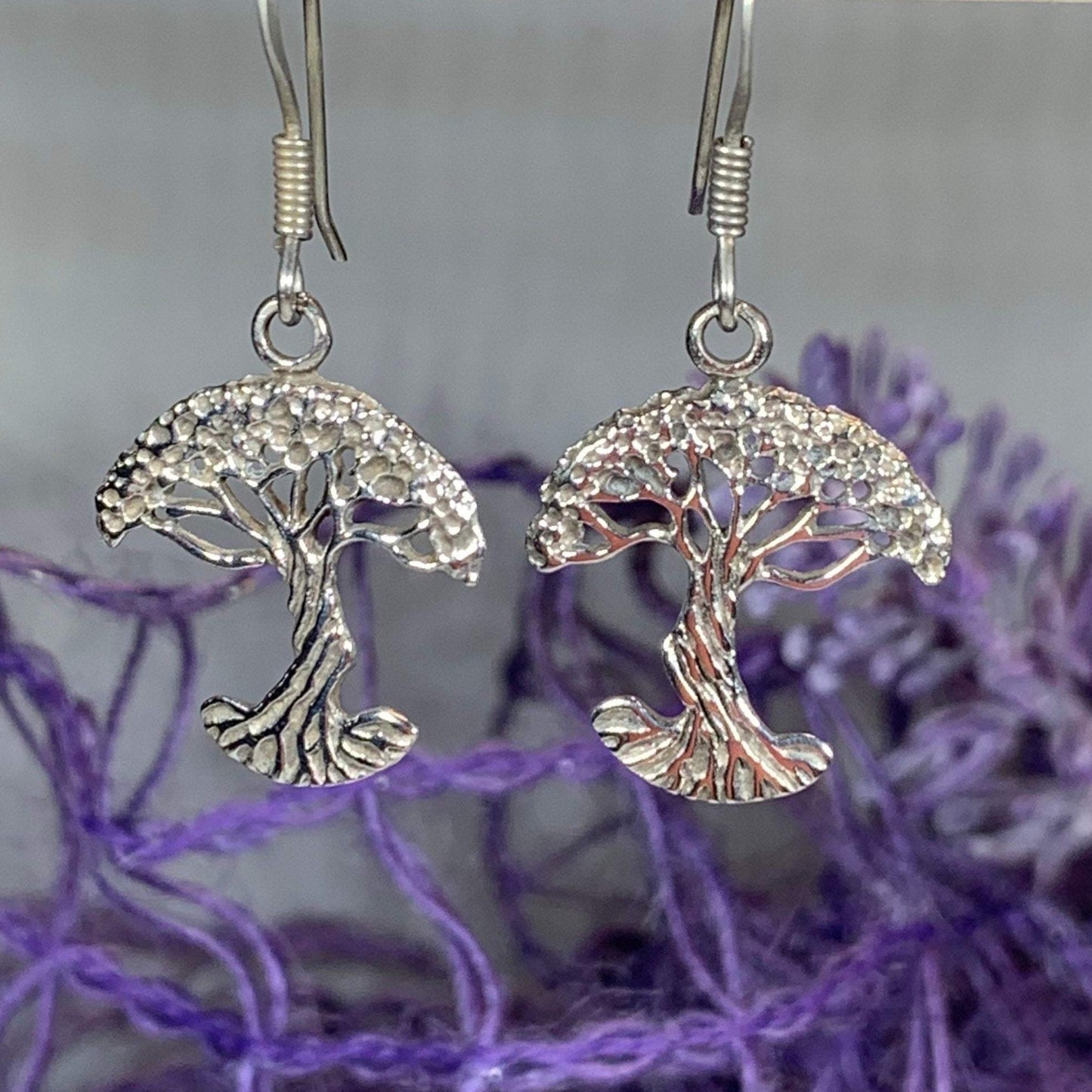 Sterling Silver Tree of Life Earrings