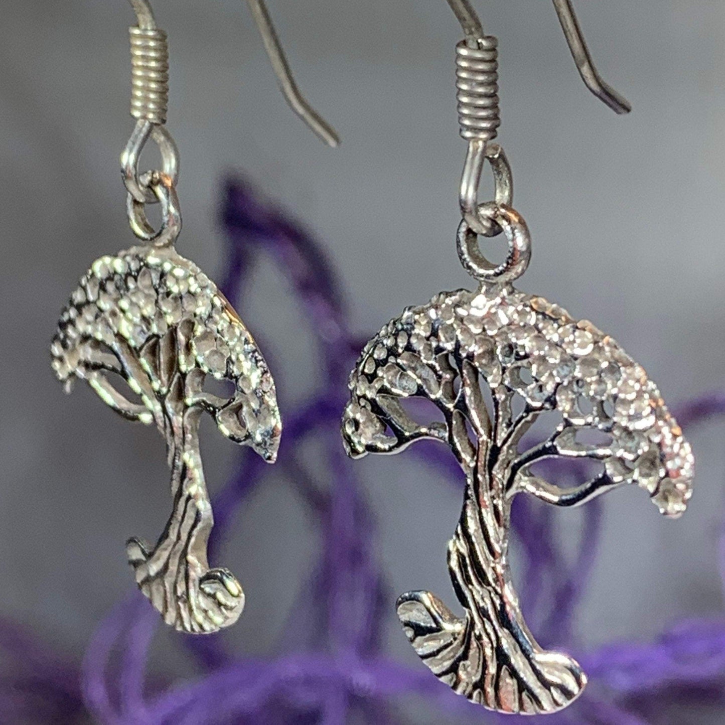 Sterling Silver Tree of Life Earrings