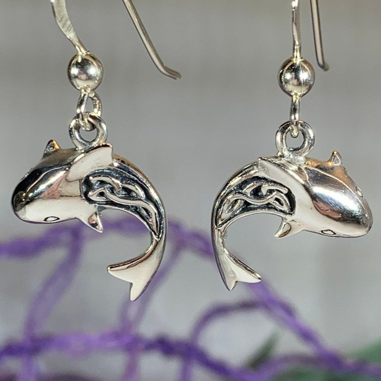 Celtic Shark Earrings