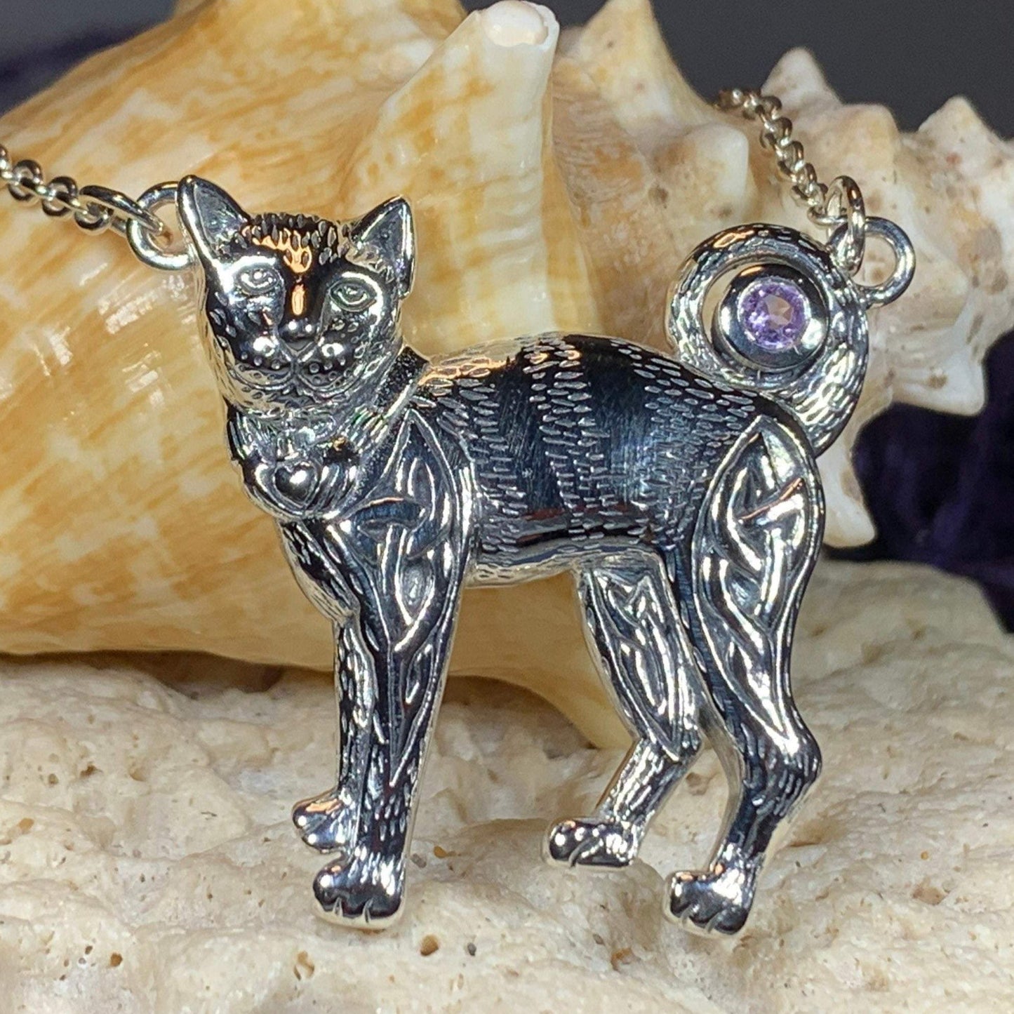 Simba Celtic Cat Necklace