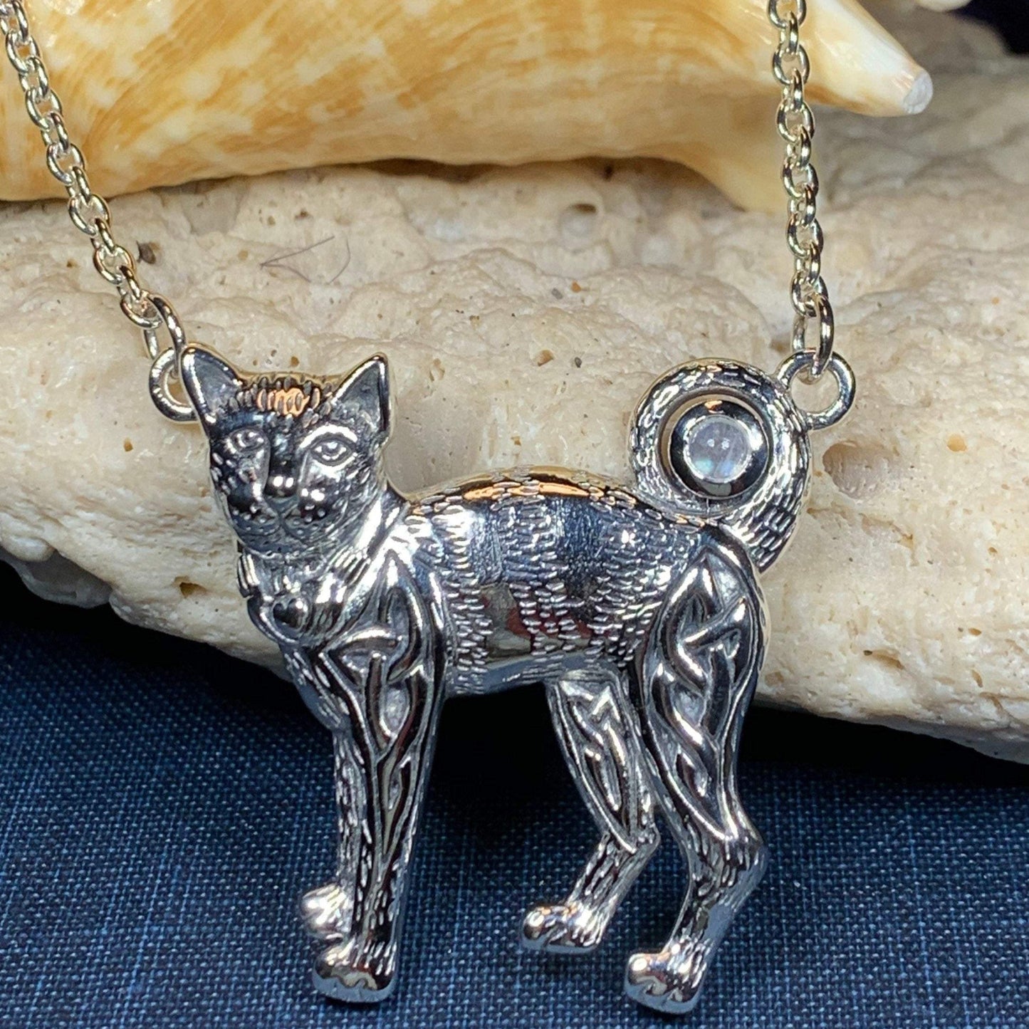 Simba Celtic Cat Necklace