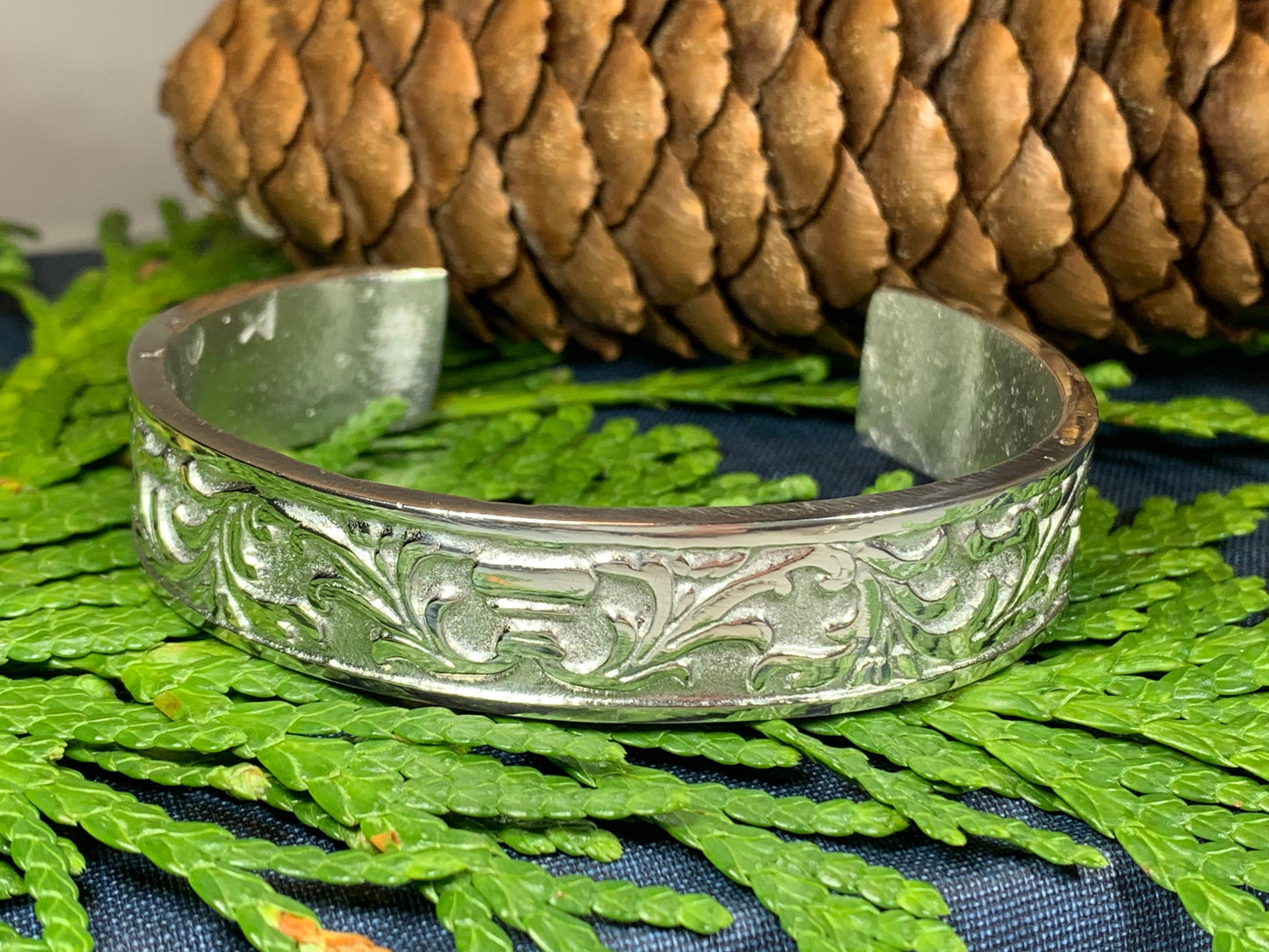 Filigree Pewter Bracelet