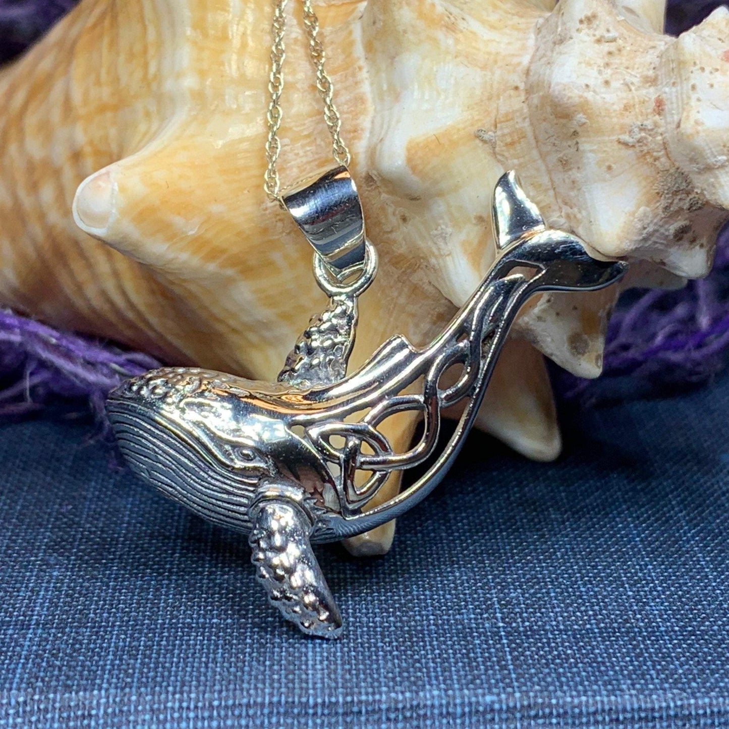 Celtic Knot Whale Necklace