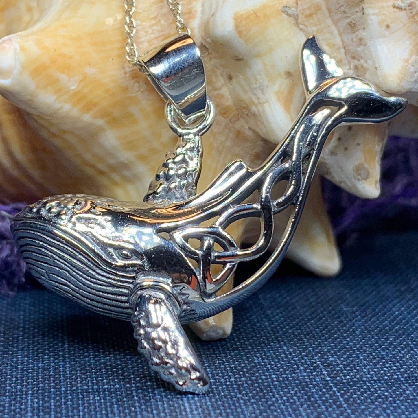 Celtic Knot Whale Necklace
