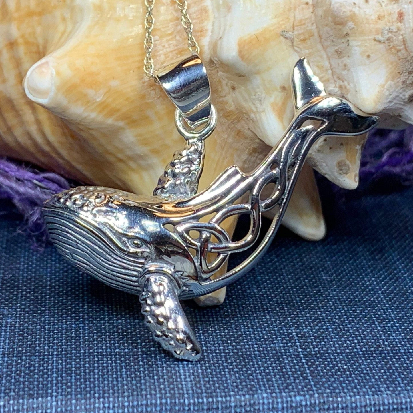 Celtic Knot Whale Necklace