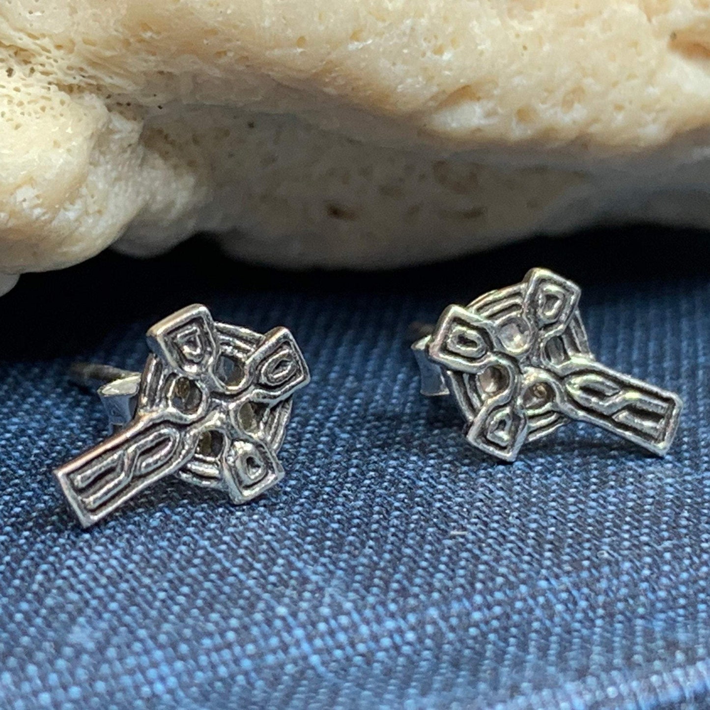Celtic Cross Stud Earrings