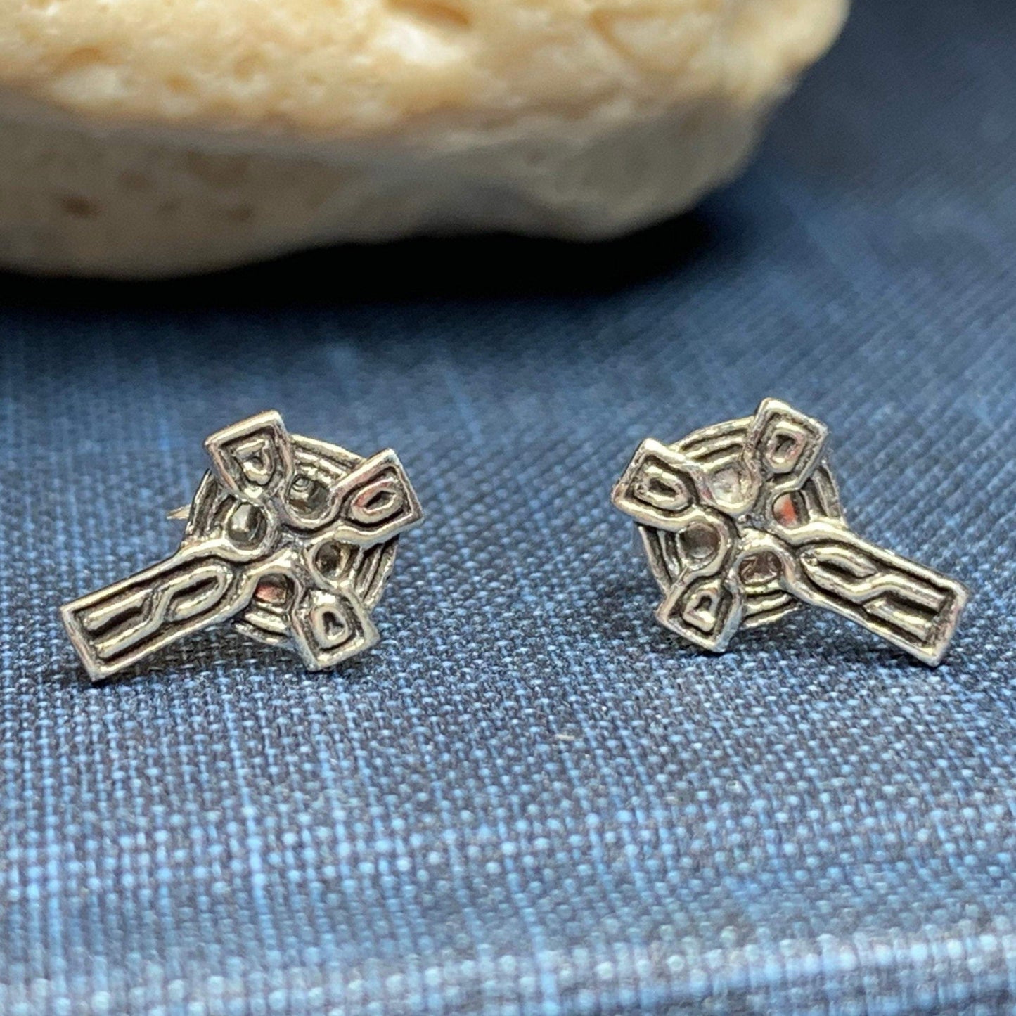 Celtic Cross Stud Earrings