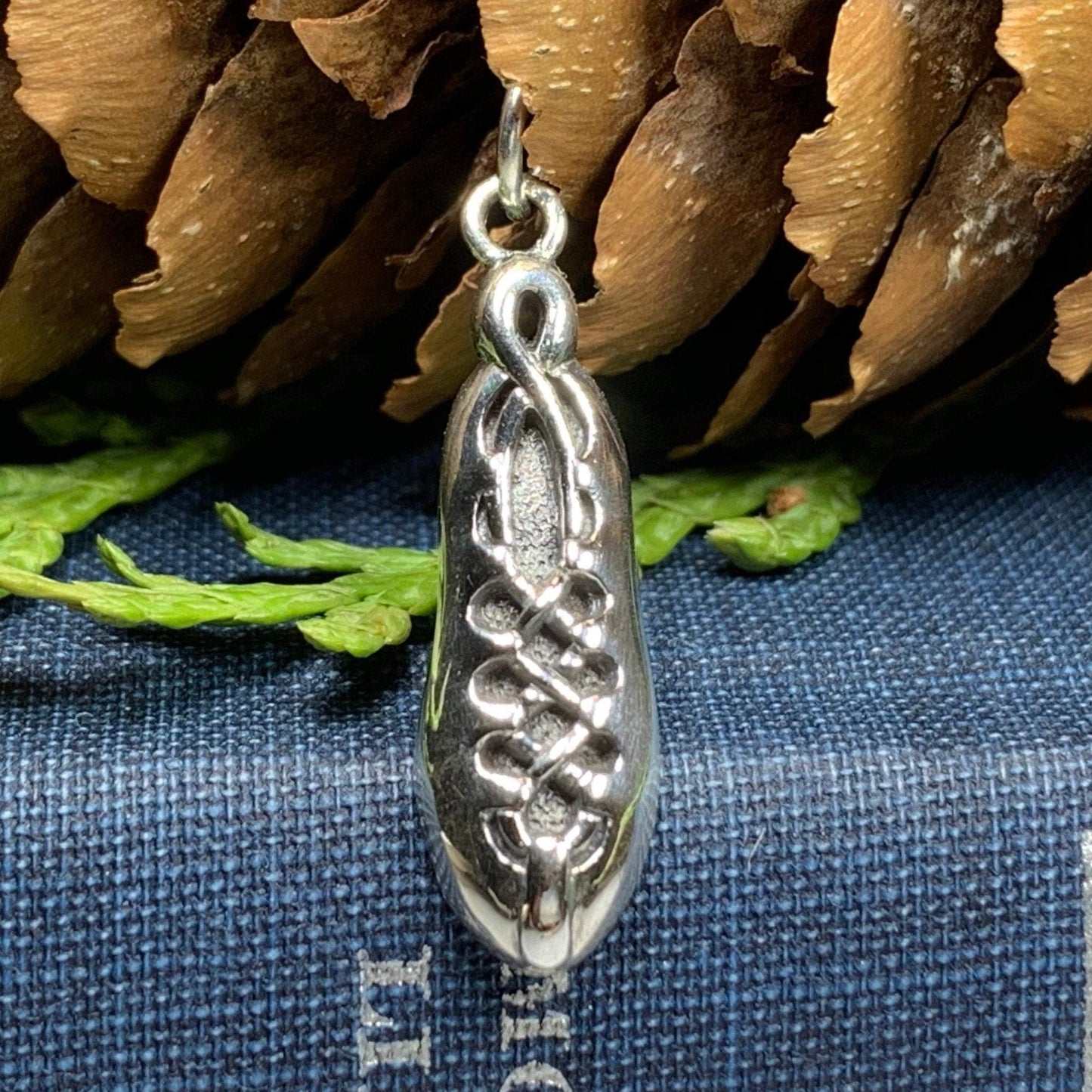 Irish Dance Shoe Silver Necklace