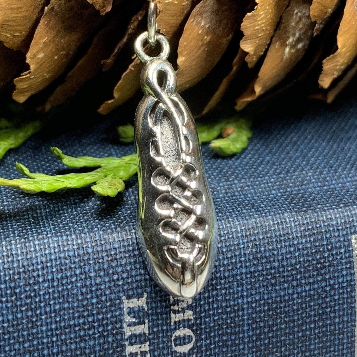 Irish Dance Shoe Silver Necklace