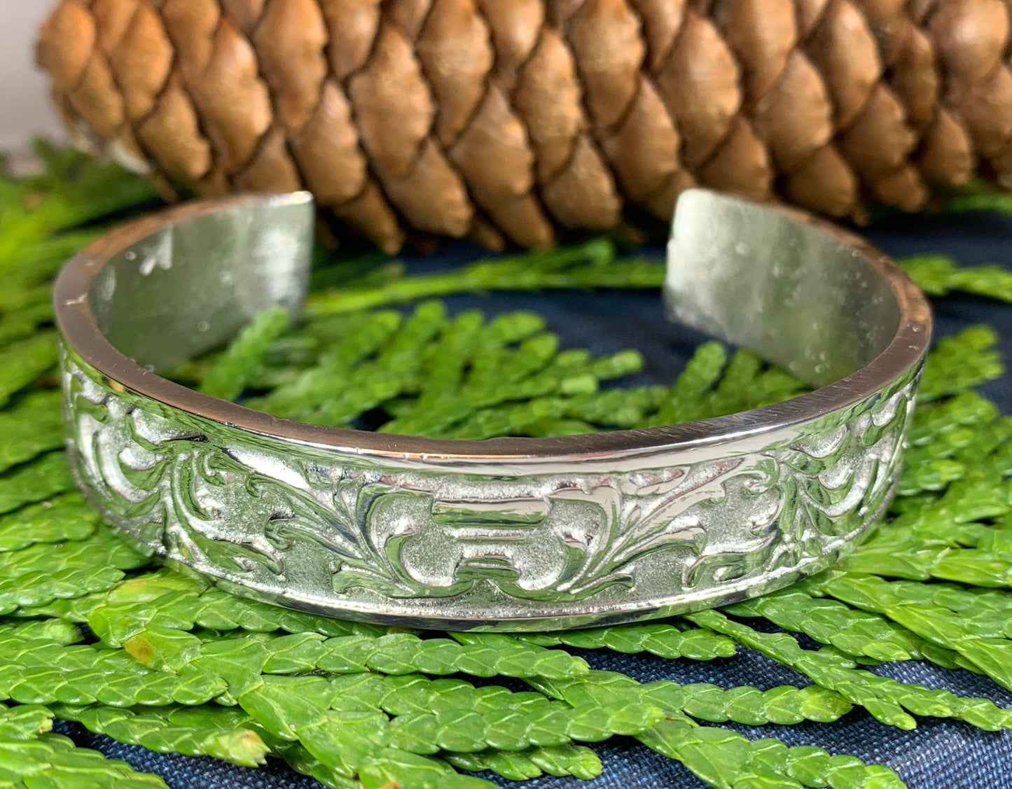Filigree Pewter Bracelet