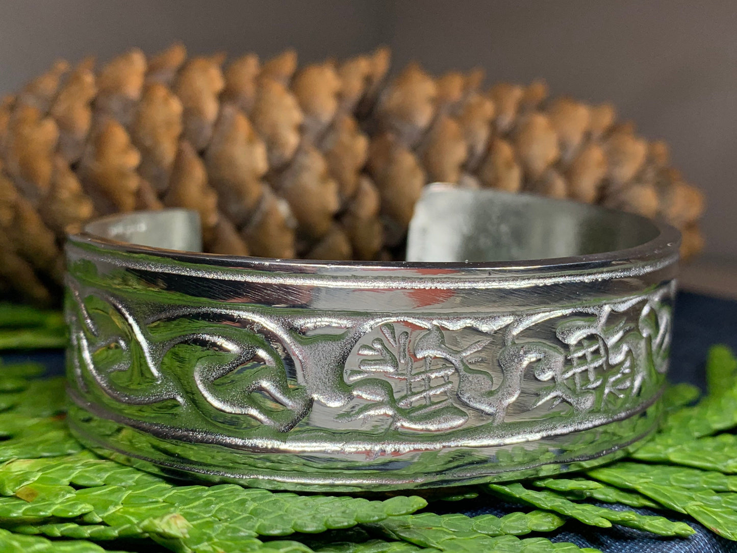 Thistle Pewter Bracelet
