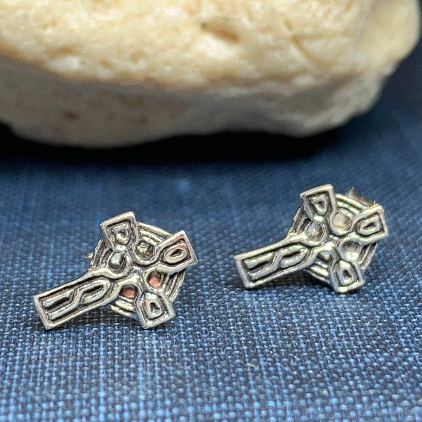 Celtic Cross Stud Earrings