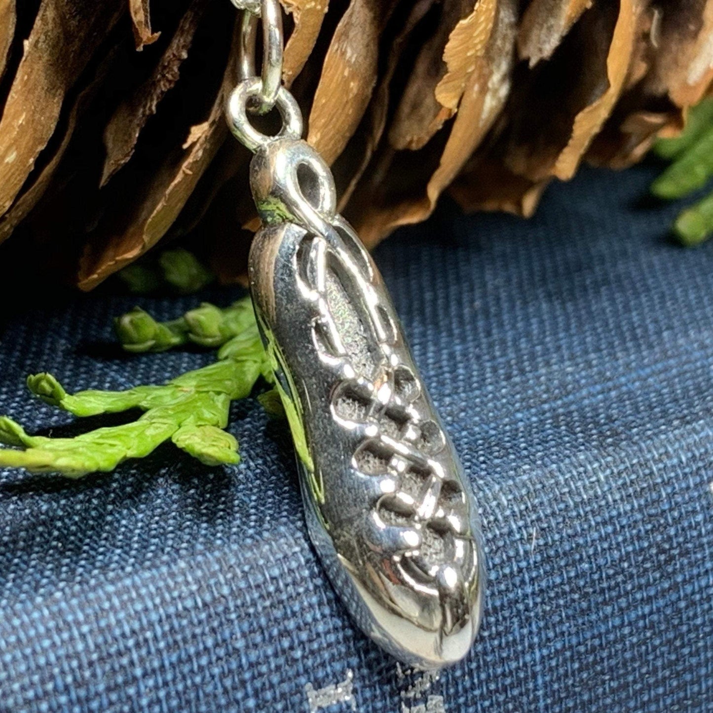 Irish Dance Shoe Silver Necklace
