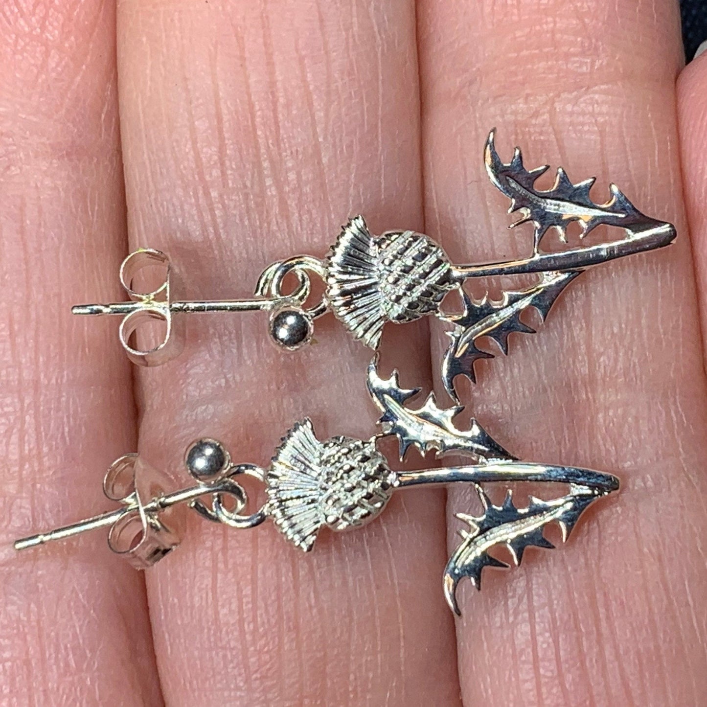 Realistic Thistle Earrings