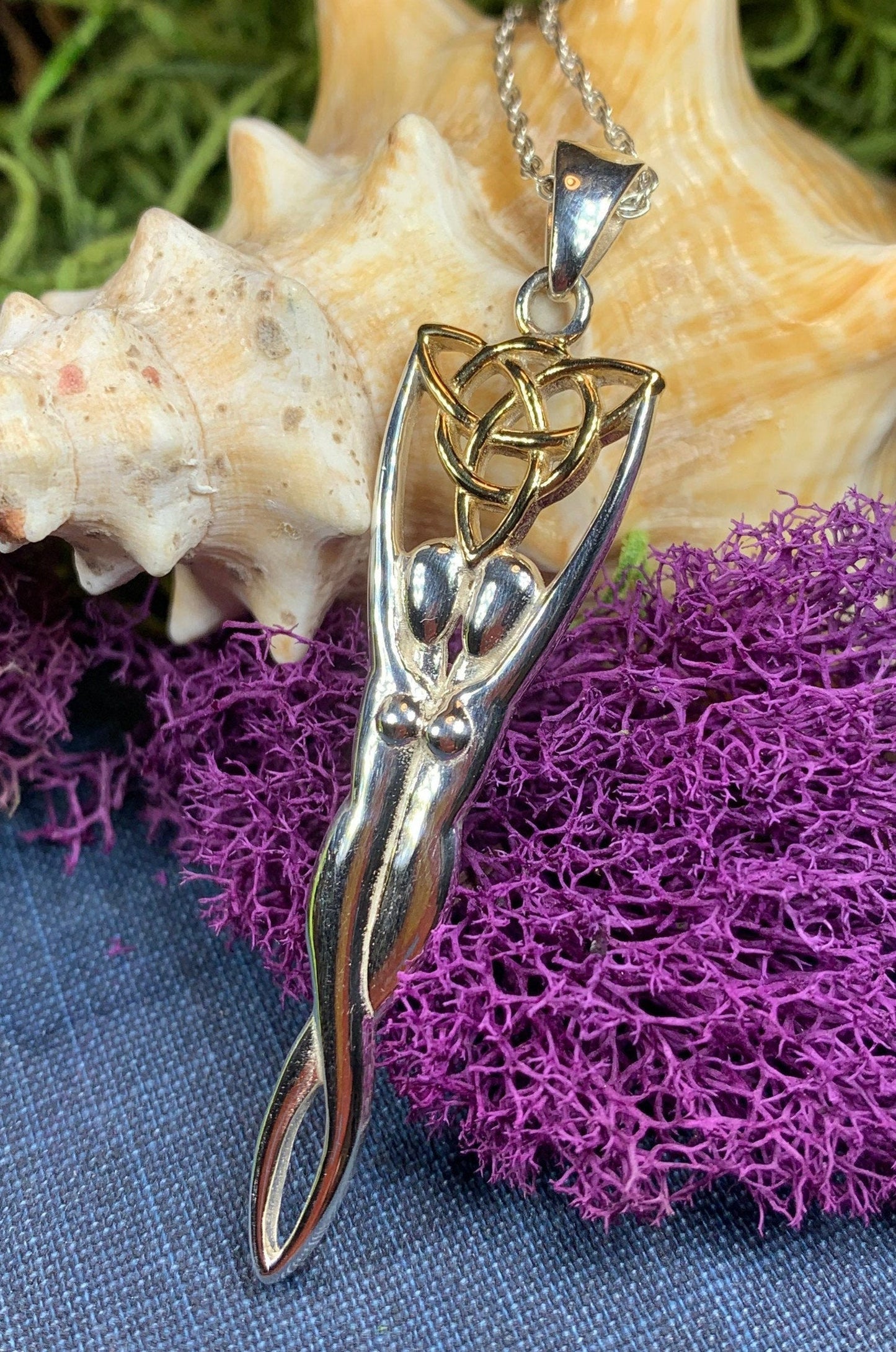 Double Danu Goddess Necklace