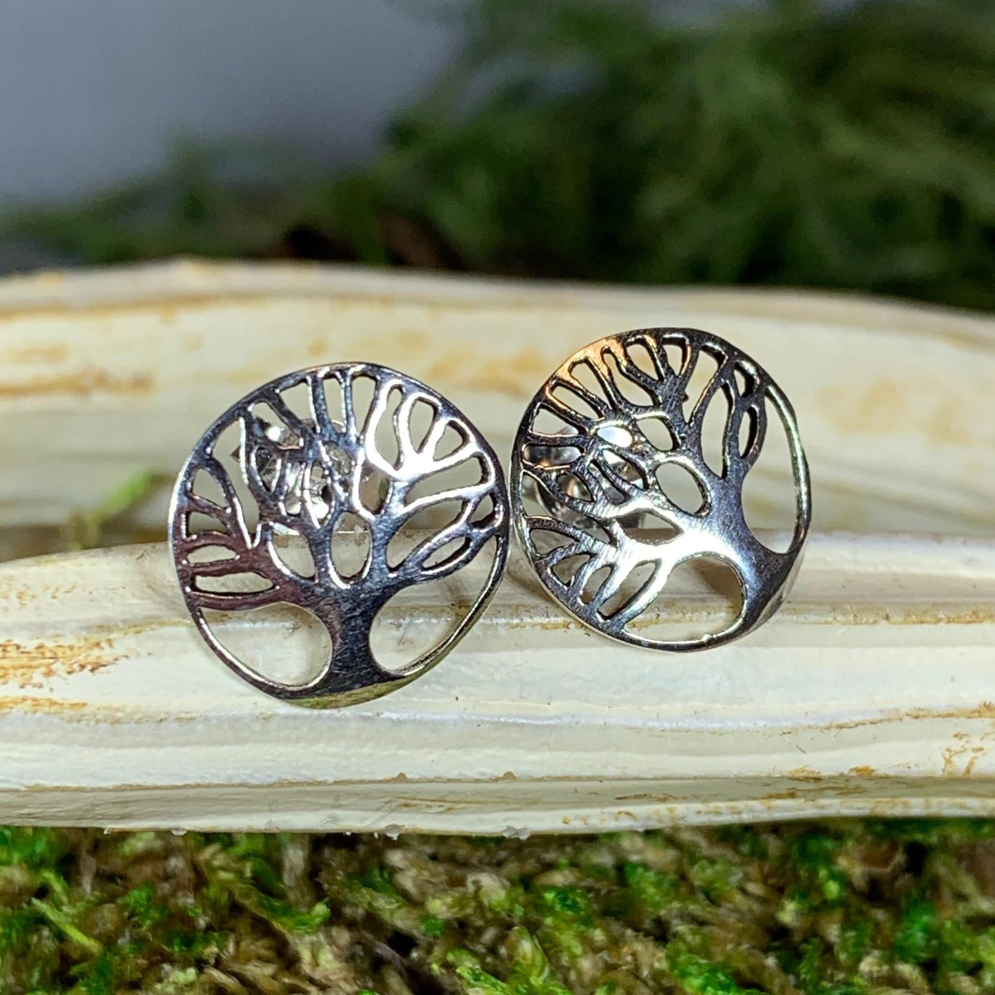 Tanya Tree of Life Stud Earrings