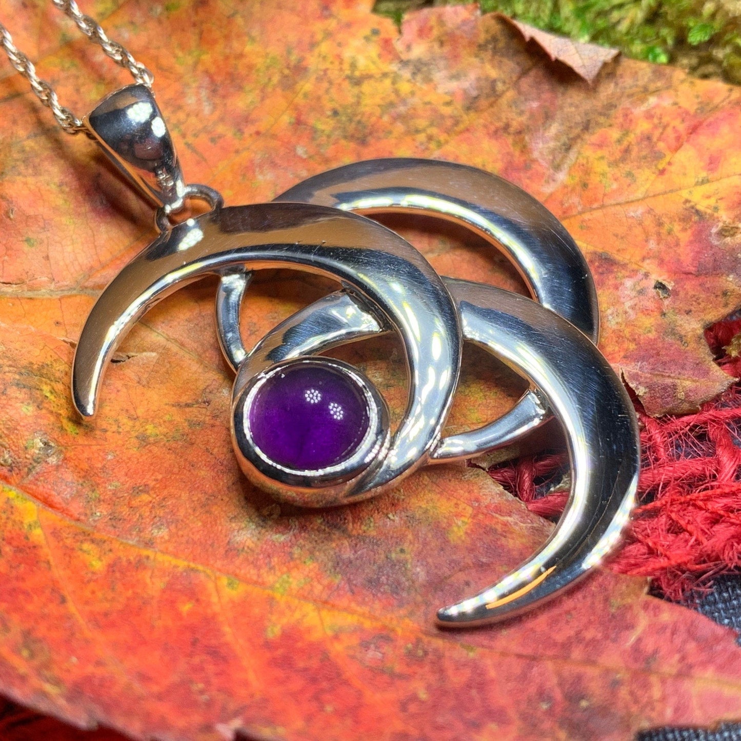 Moonshadow Triple Moon Necklace
