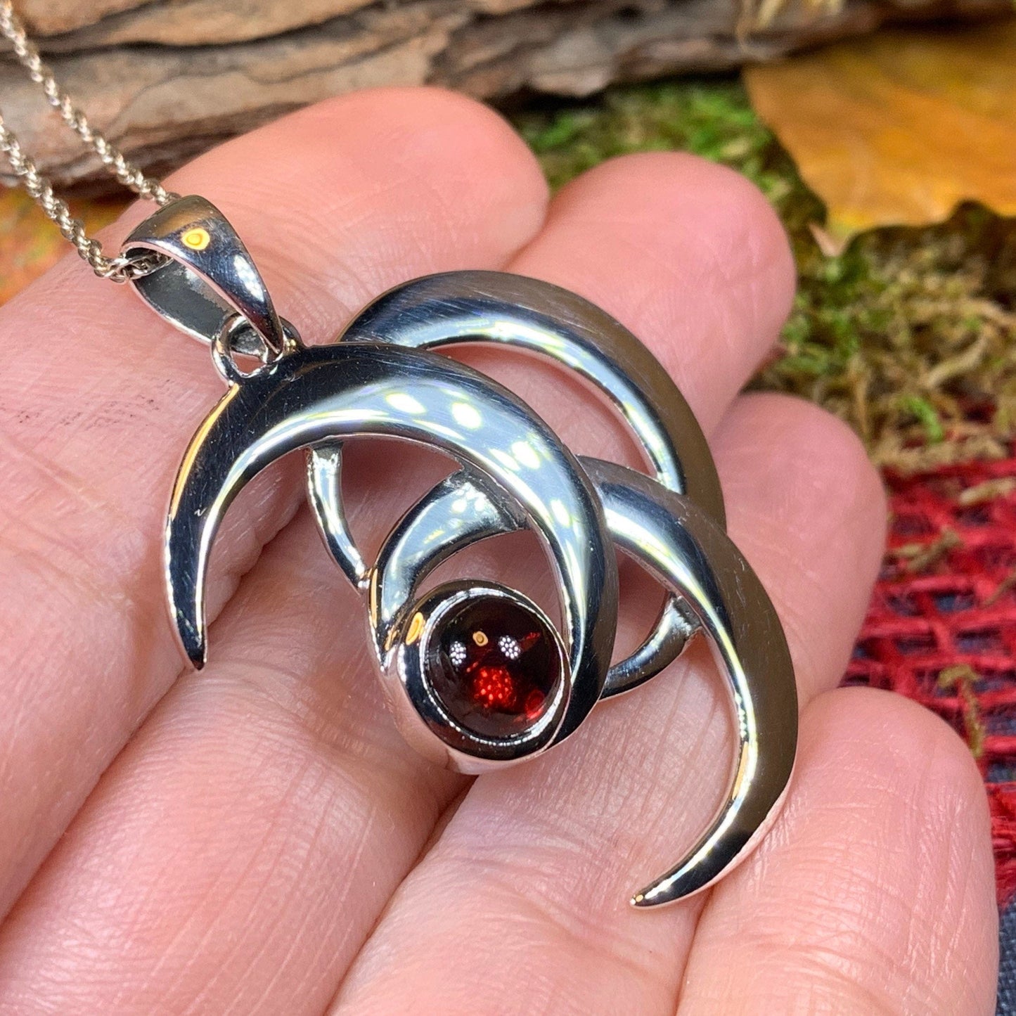 Moonshadow Triple Moon Necklace