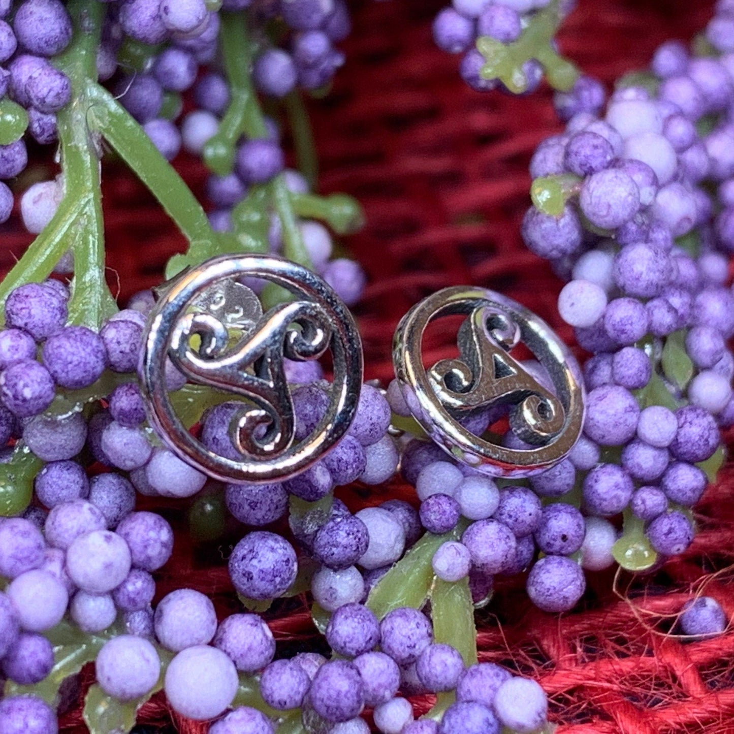 Celtic Spiral Stud Earrings