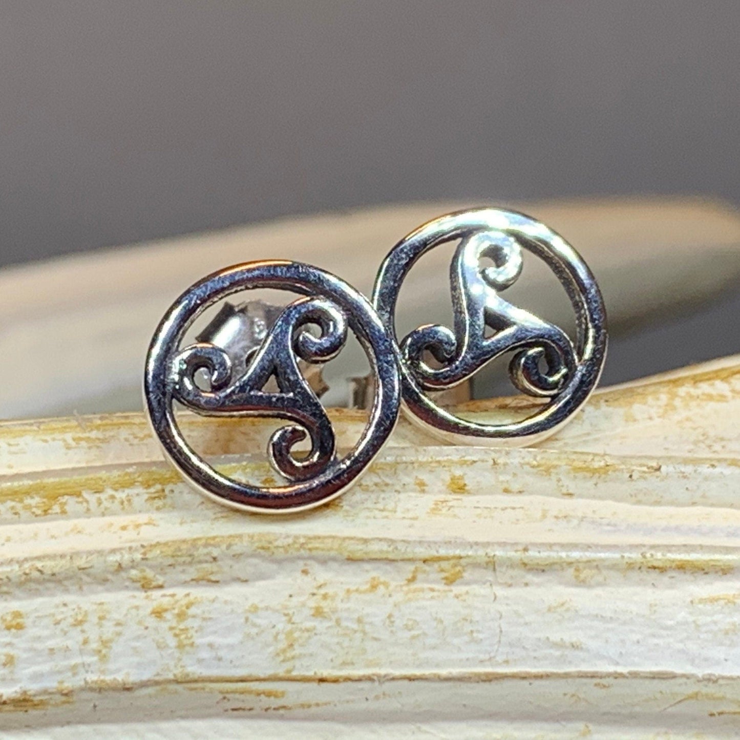 Celtic Spiral Stud Earrings