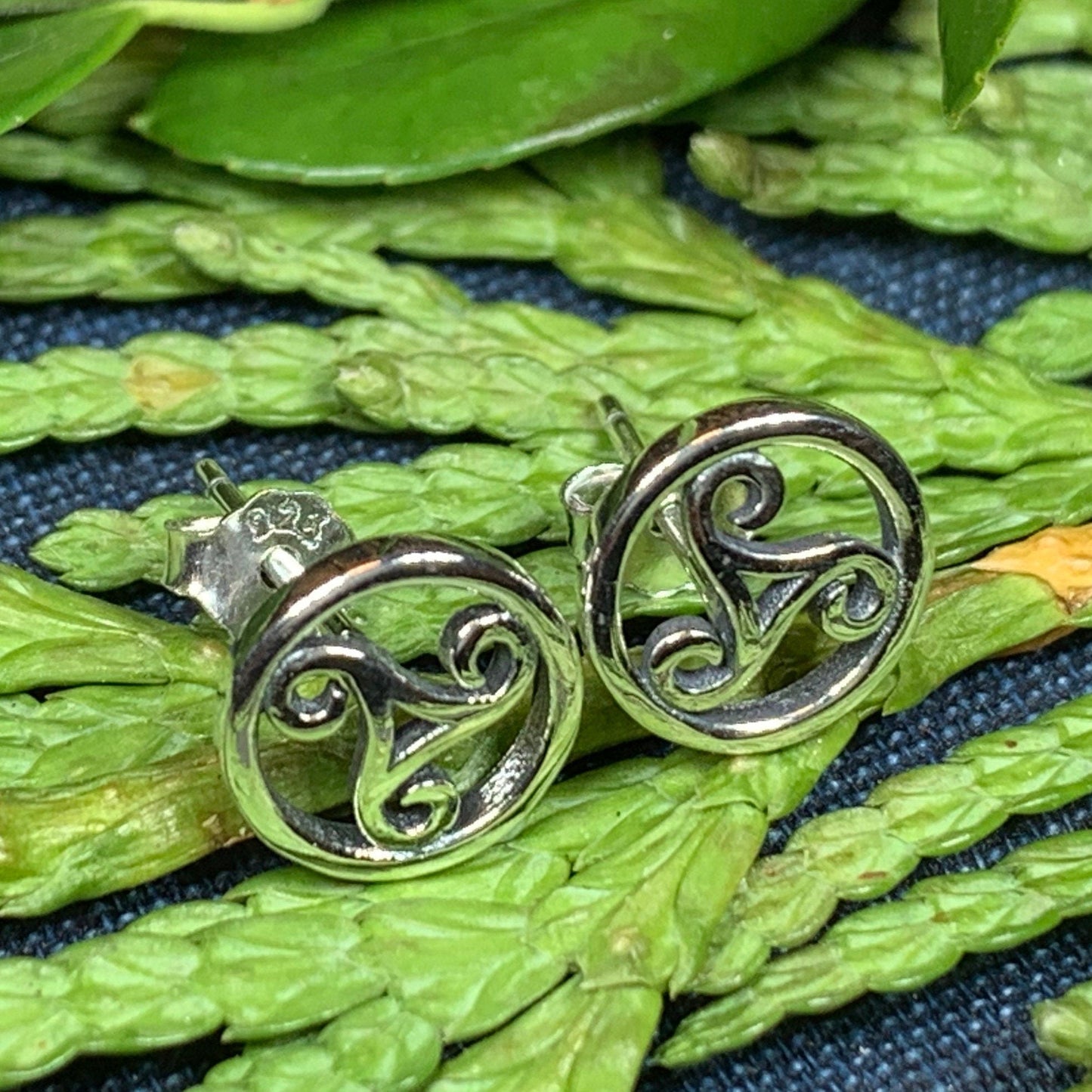 Celtic Spiral Stud Earrings
