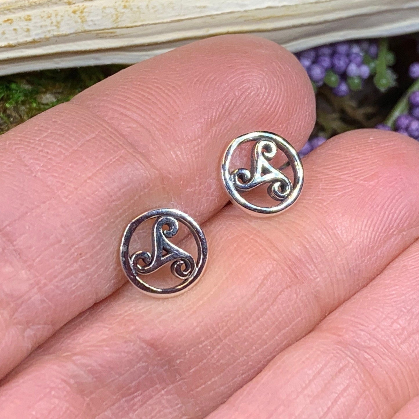 Celtic Spiral Stud Earrings