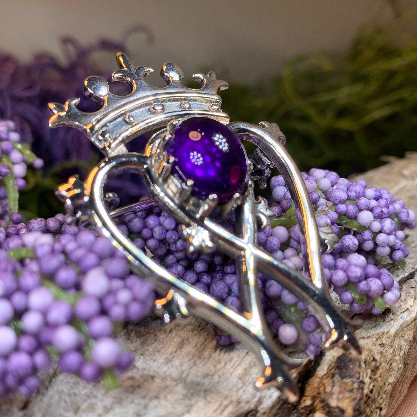 Royal Amethyst Luckenbooth Brooch