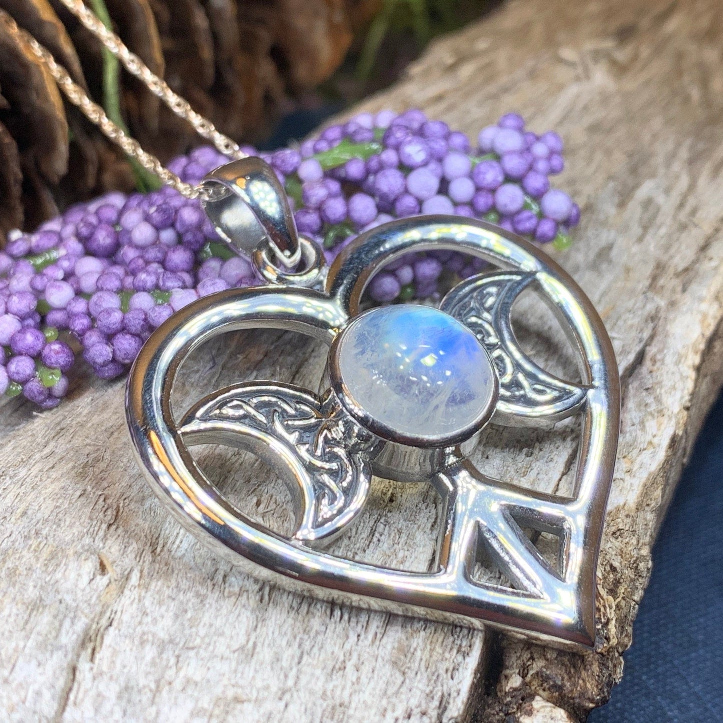 Morgance Triple Moon Love Necklace
