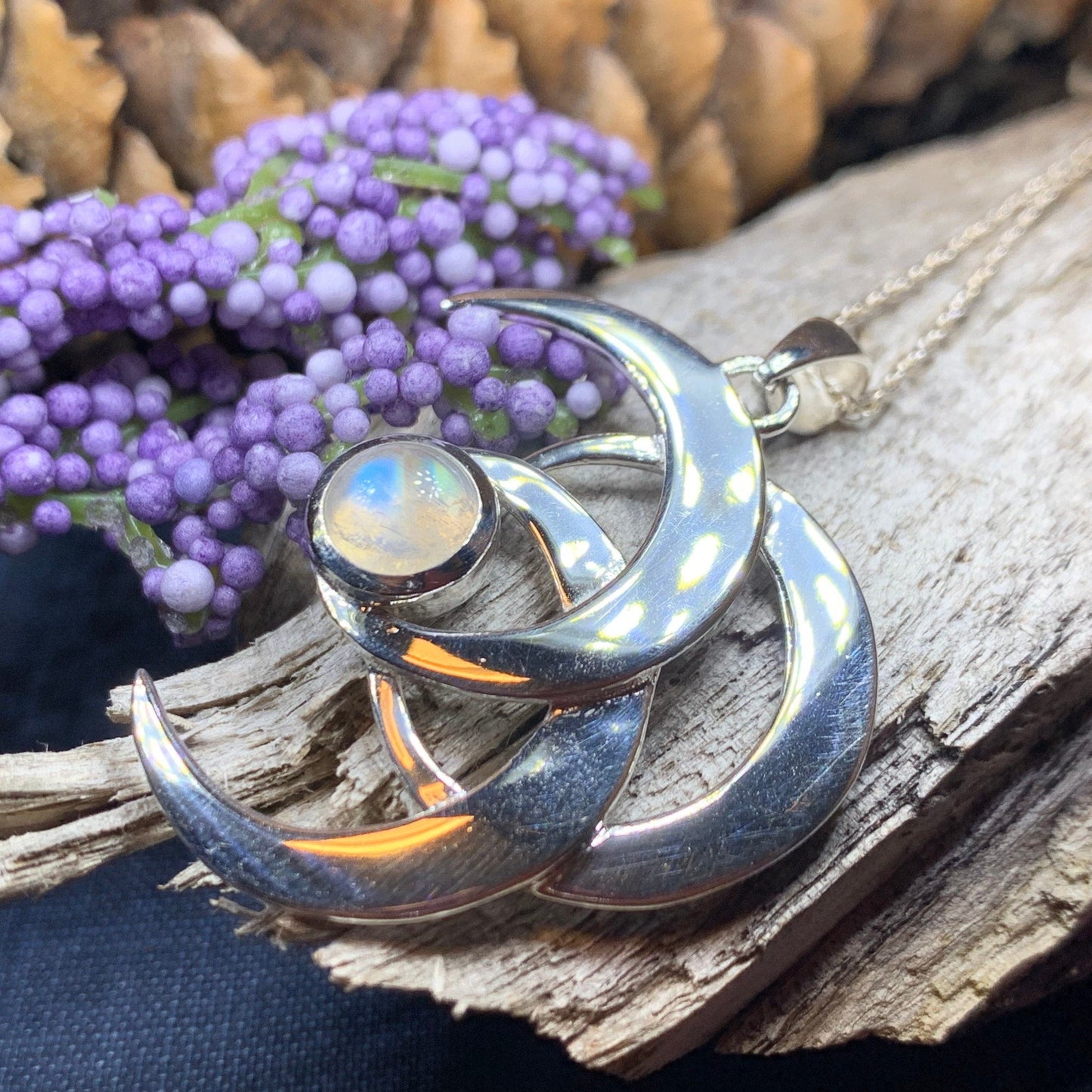 Moonshadow Triple Moon Necklace