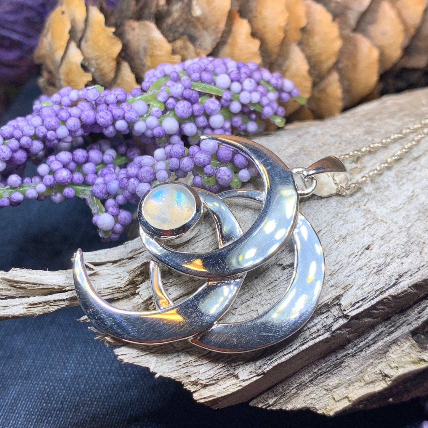 Moonshadow Triple Moon Necklace