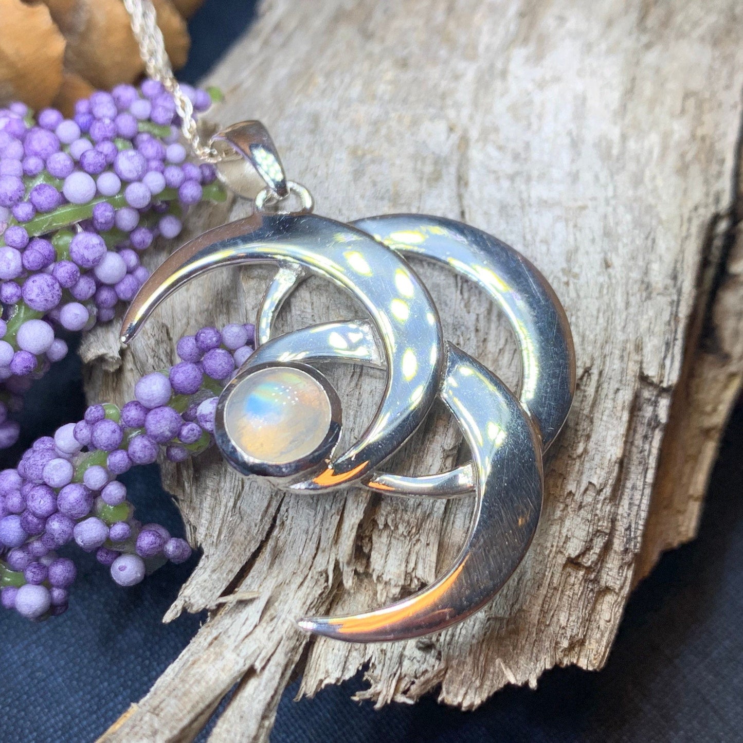 Moonshadow Triple Moon Necklace