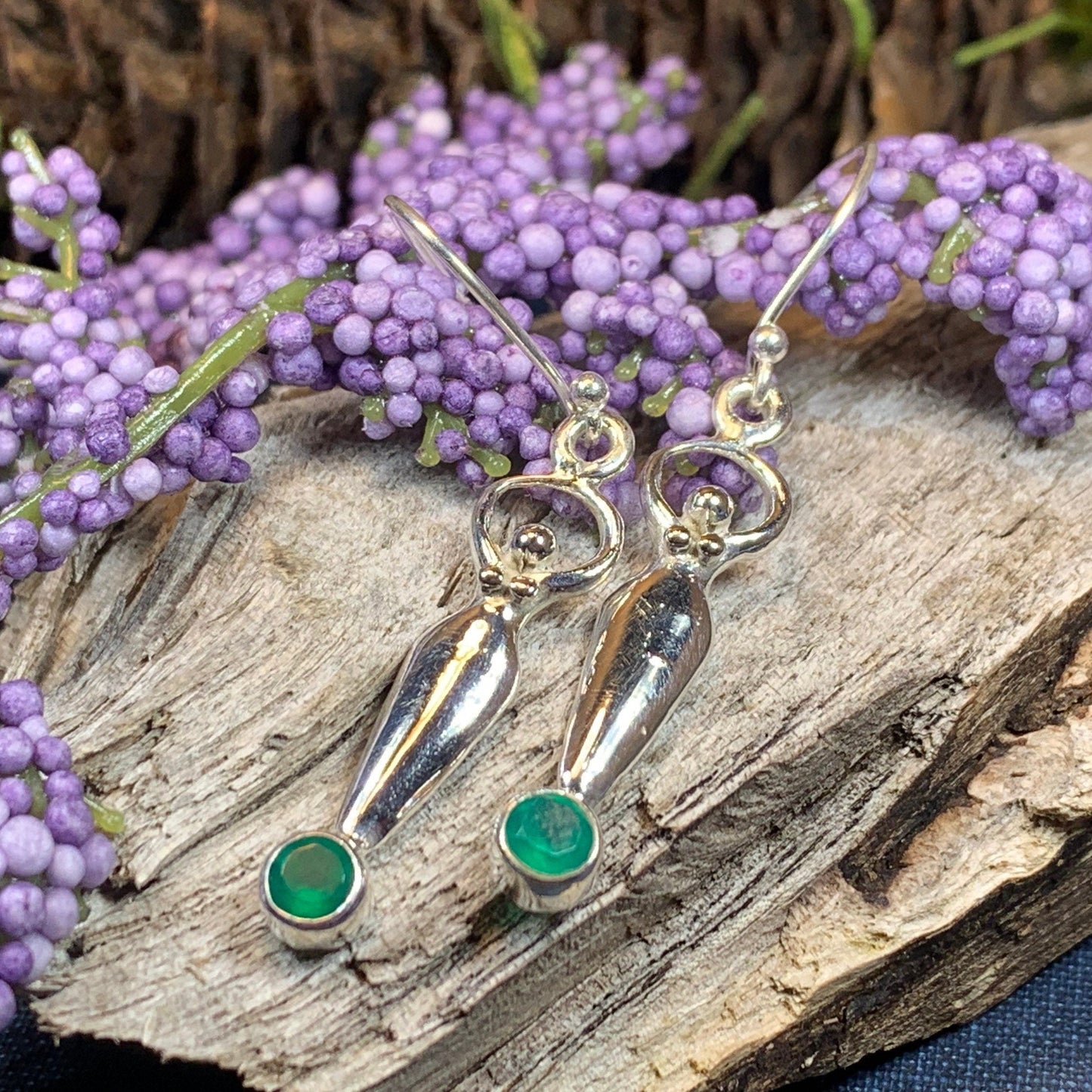 Chalcedony Goddess Earrings
