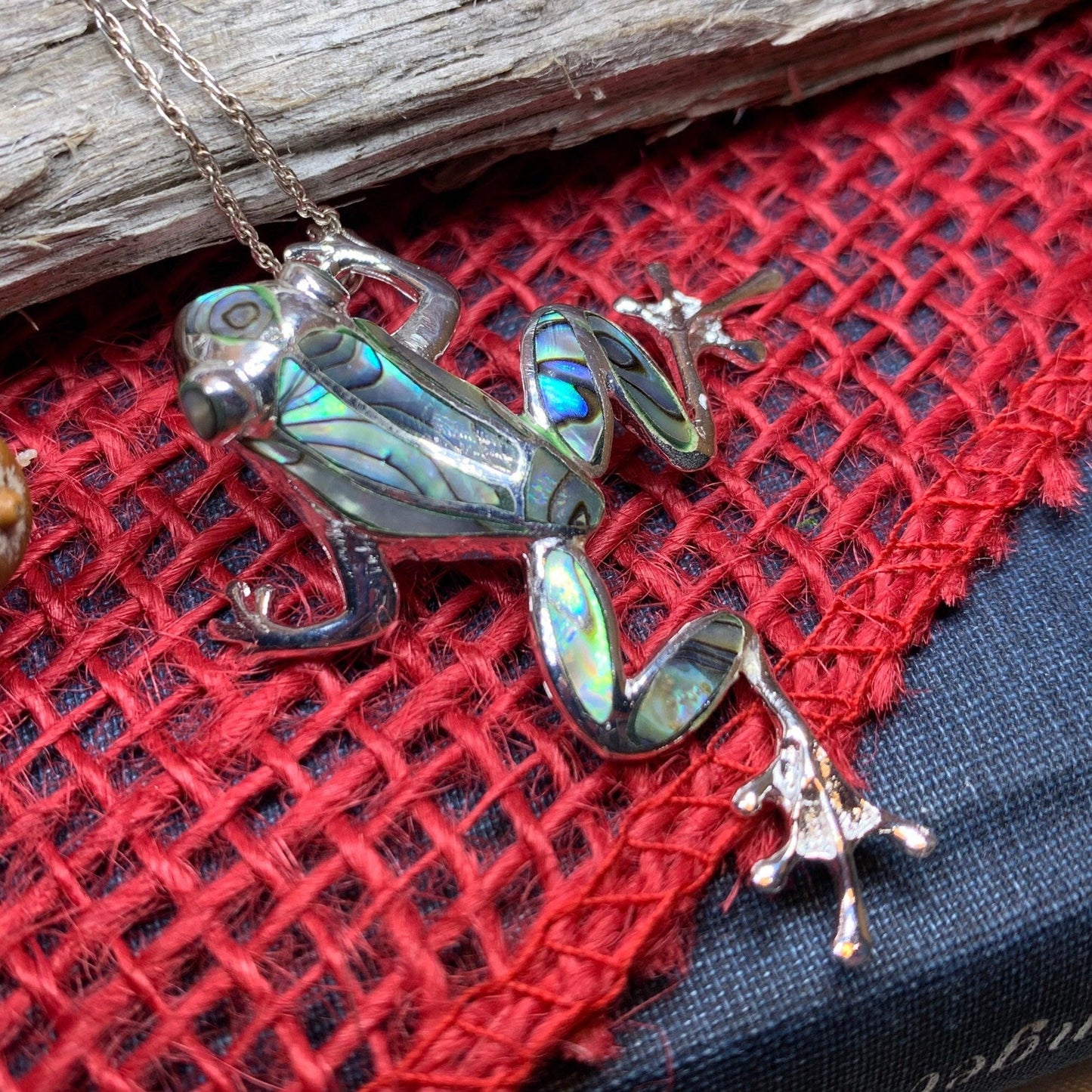 Abalone Frog Necklace