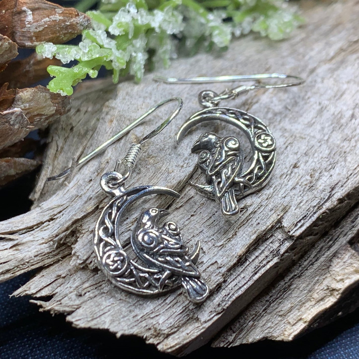 Raven's Moon Celtic Earrings