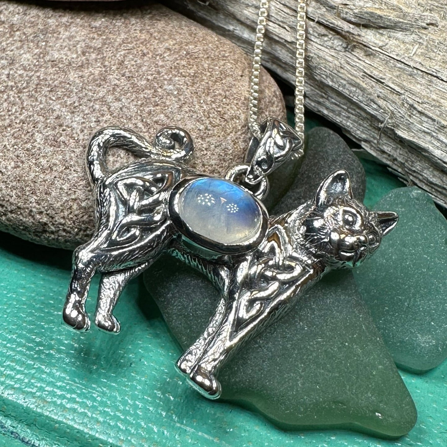 Tayla Celtic Cat Necklace