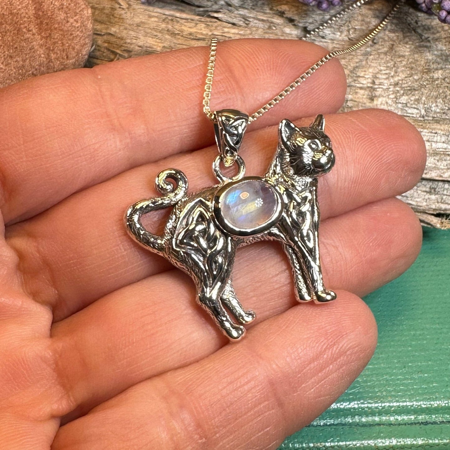 Tayla Celtic Cat Necklace
