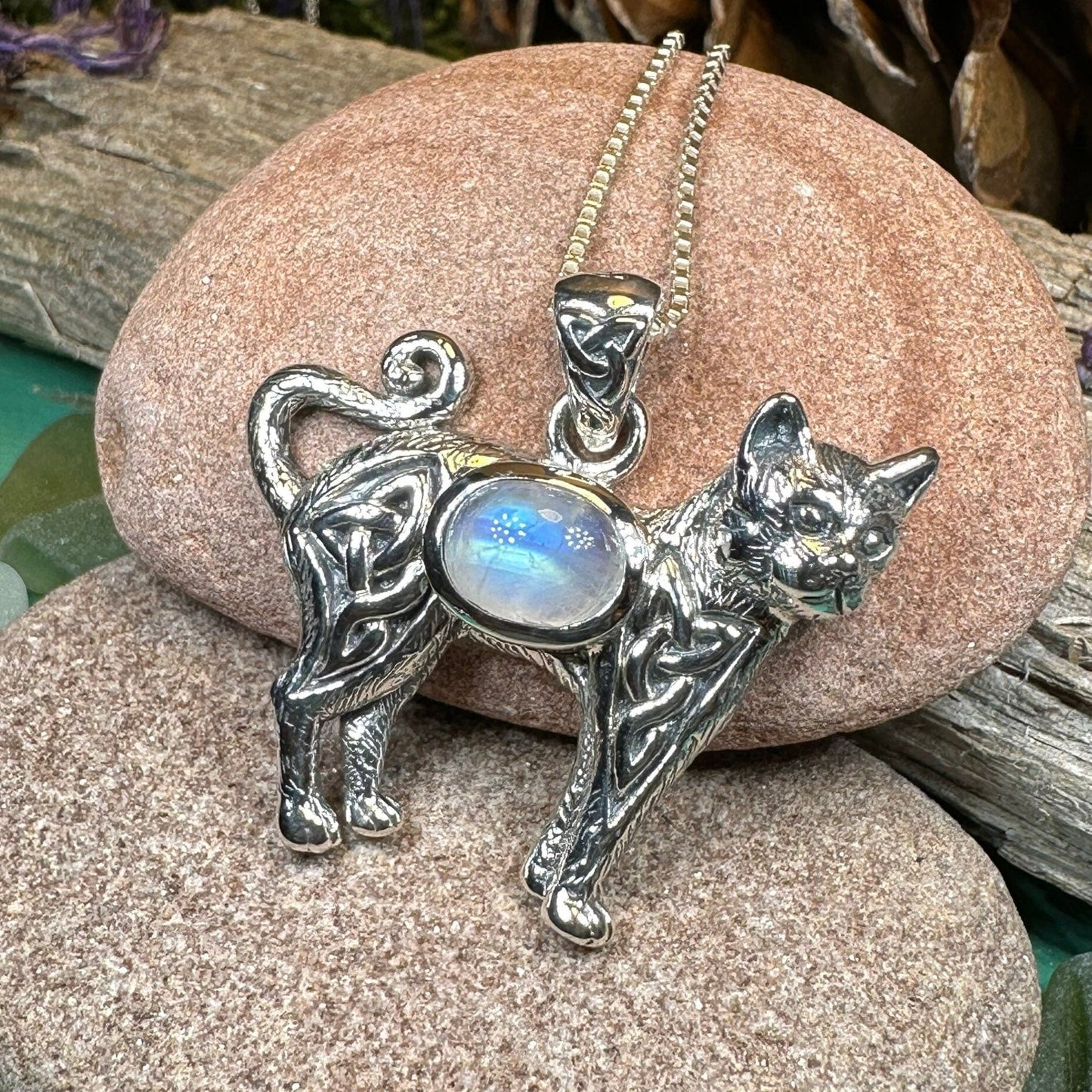 Tayla Celtic Cat Necklace