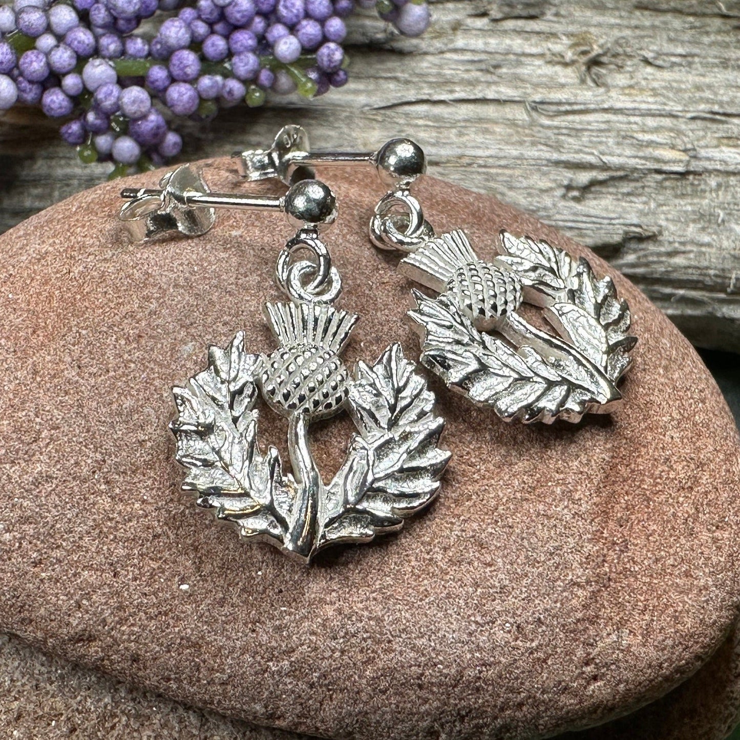 Realistic Thistle Earrings