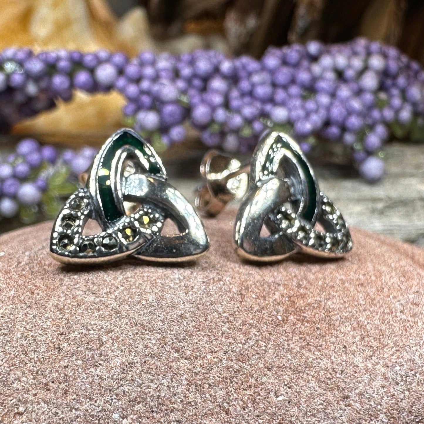 Chana Trinity Knot Post Earrings