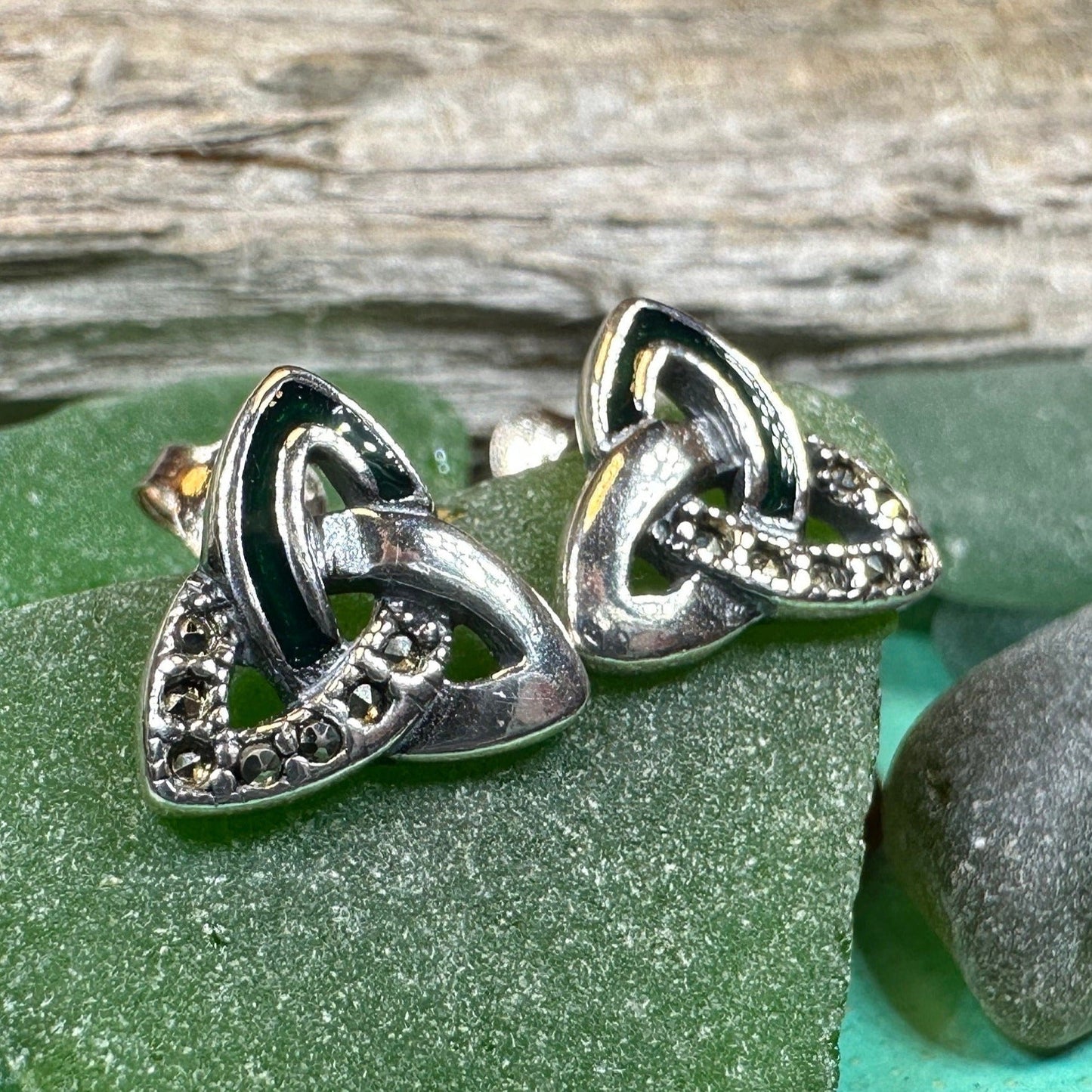 Chana Trinity Knot Post Earrings