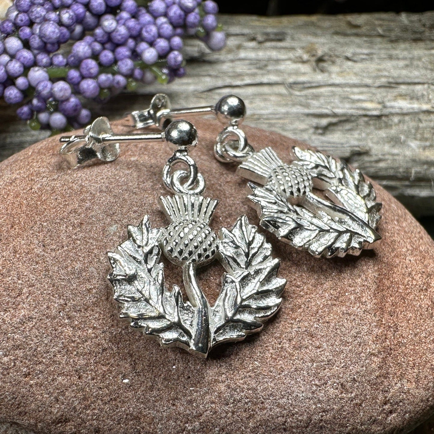 Realistic Thistle Earrings